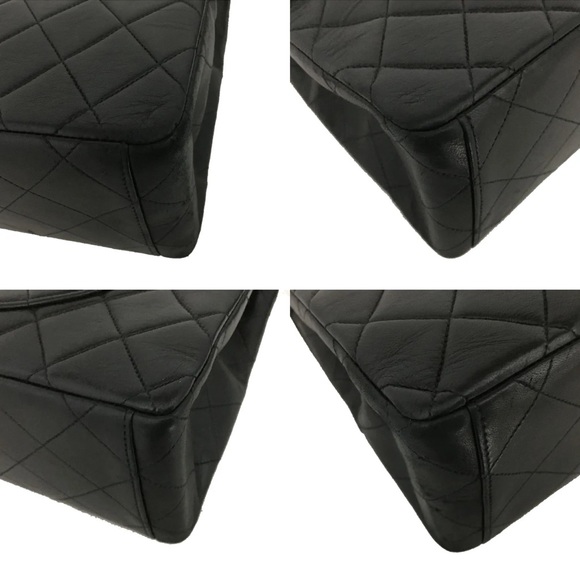 CHANEL Maxi Jumbo 34 Quilted Matelasse XL Lambskin w/Chain Shoulder Bag with Box - Picture 8 of 12